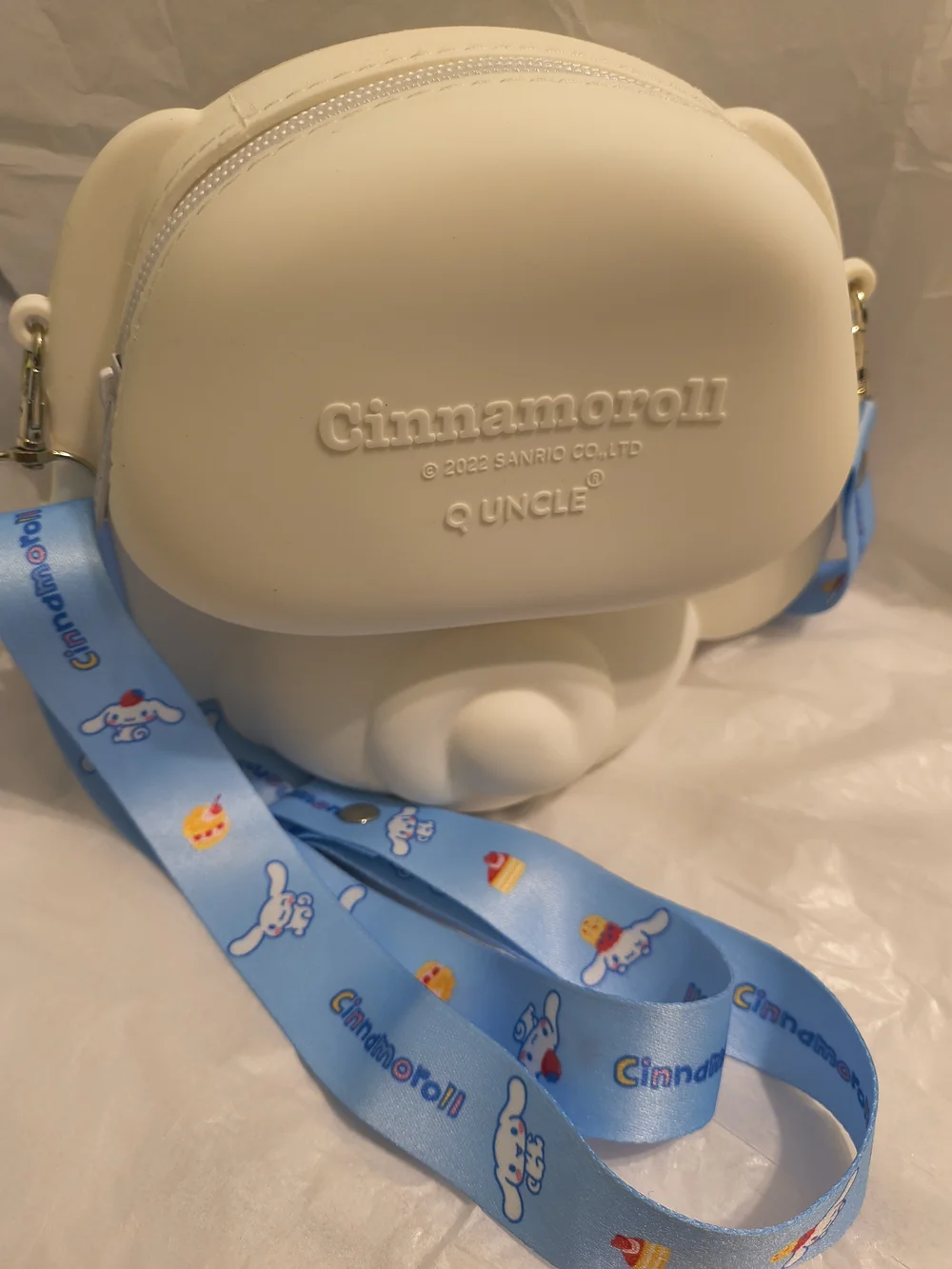 Sanrio Cinnamoroll Heart Crossbody Bag - White with Blue & Pink Accents